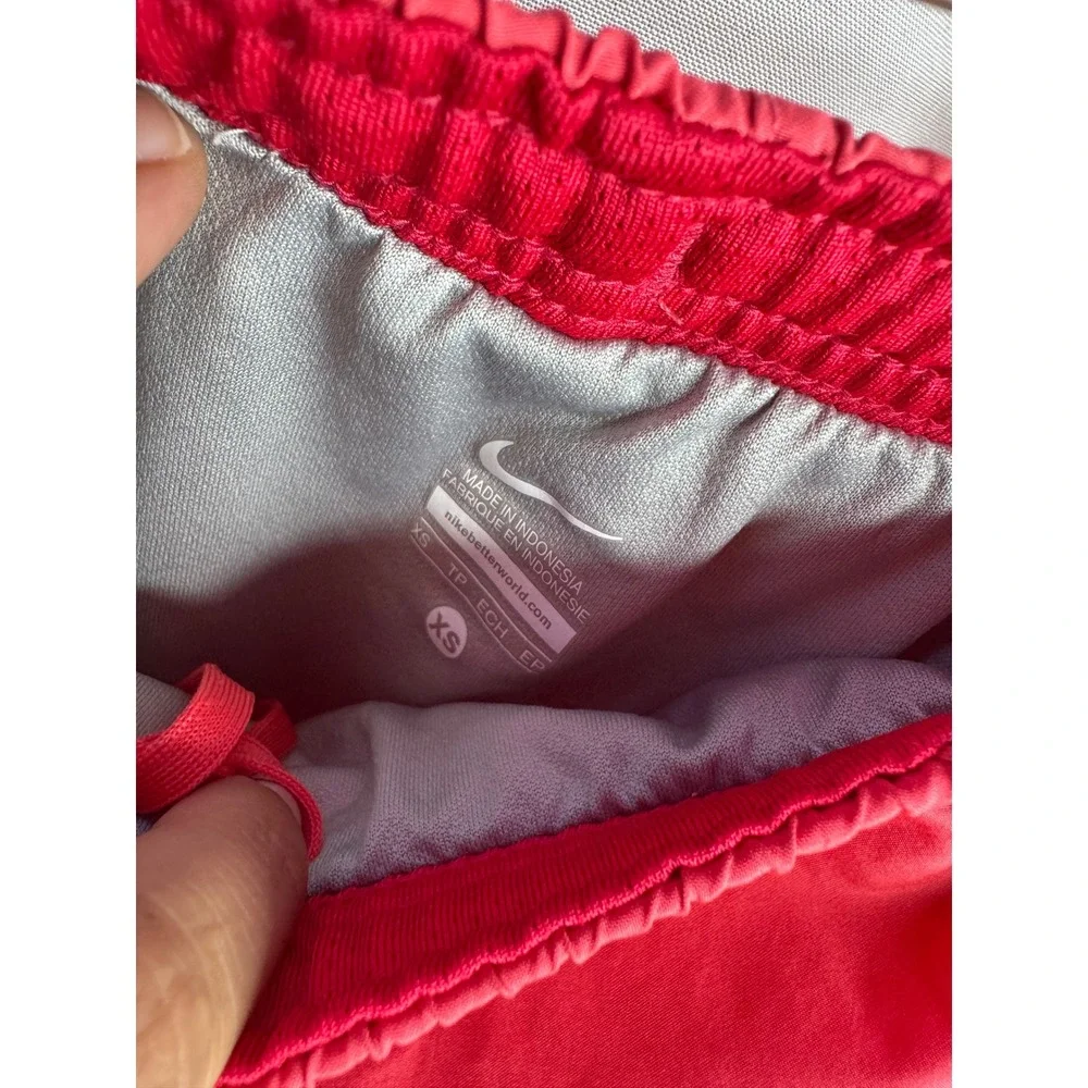 Nike Dri-FIT Running Shorts Womens XS Red Mesh Panel Athletic Activewear
